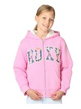 Roxy Girls Boys Hoodie Pink Multicolor Full Zip Lined Active Long Sleeves - $835.59 MXN