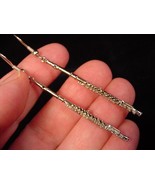 (M-214-H) Open Hole FLUTE EARRINGS nickel silver plate JEWELRY low B flutes - €32,01 EUR