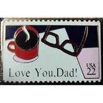 1987 US Stamp 22 Cents Love You Dad Pin - £8.61 GBP