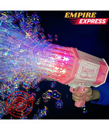 Holes Rocket Bubble Gun Machine Electric LED Automatic Soap Bubbles Blow... - $13.99+