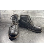 Chaco Fossil Combat Boots Men 13 M Shoes Brown Leather Lace Up Moc Toe - €51,01 EUR