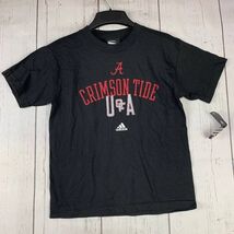 Alabama Crimson Tide NCAA Medium Adidas Casual T-Shirt Black New Youth - $9.99