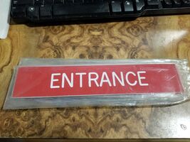 Door Sign Business Commercial Plastic W Adhesive - 10x2 - Entrance - $10.84 CAD