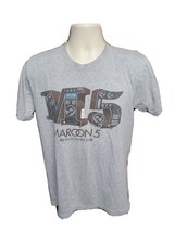 2015 Maroon 5 World Tour Adult Medium Gray TShirt - $273.66 MXN
