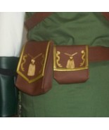 Legend of Zelda cosplay Twilight Princess BELT POUCHES purses for Link C... - $61.67 CAD