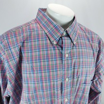 Ralph Lauren Men Madras Plaid Pink Button Front Shirt Sz 3XB Big - $54.99