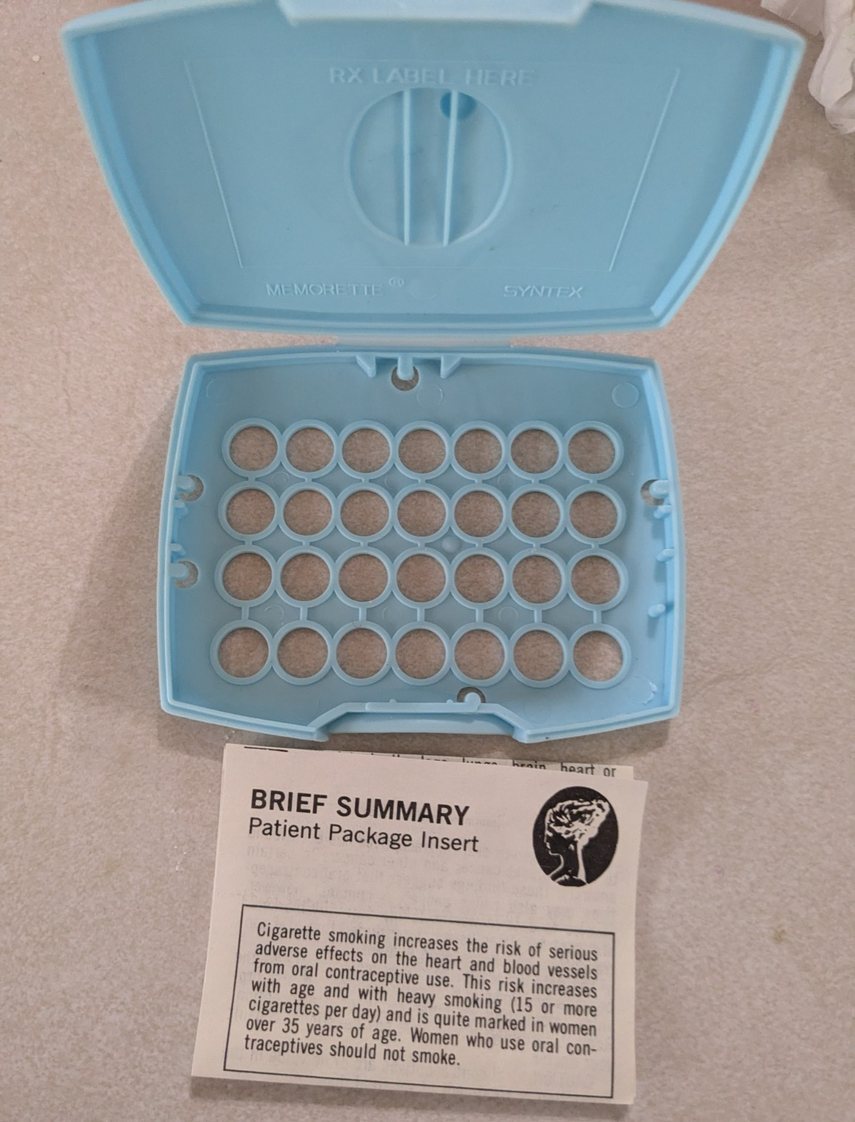 Vintage 80's Birth Control Pill Dispenser Container - Brevicon Item image 2