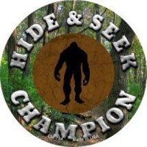 Hide and Seek Champion Bigfoot Novelty Circle Coaster Set of 4 - £15.99 GBP