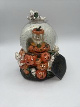 Vintage Christopher Radko Halloween Ghosts And Pumpkin Musical Snow Globe - £50.63 GBP