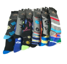 GK Men&#39;s Novelty Socks One Pair Assorted Designs Colors Mid-Calf Size 10-13 - £10.40 GBP