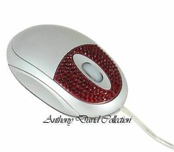 Ruby Red Crystal Computer Mouse with genuine Swarovski Crystals - £21.41 GBP