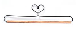 Ackfieldwire Heart 12 Inch Fabric Holder With Dowel - $7.95
