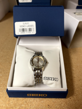 NEW* Seiko Womens SUR690 Two-Tone Stainless Steel Date Watch MSRP $250! - £87.71 GBP