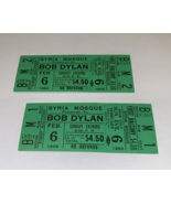 BOB DYLAN 2 FULL 1966 UNUSED CONCERT TOUR TICKETS SYRIA MOSQUE Robert Zi... - £169.05 GBP
