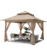 Pop up Gazebo 13X13 - Outdoor Canopy Tent with Mosquito Netting for Pati... - $8,987.79 MXN