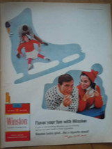Winston Filter Cigarettes Ice Skating 1967 Print Magazine Advertisement 1967 - £3.94 GBP
