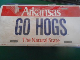 Collectible NEW  License Plate Tag.....ARKANSAS  &quot;Go Hogs&quot;  The Natural ... - £19.50 GBP