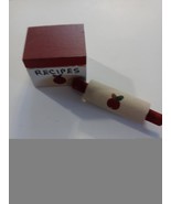 Handmade 2pc. Recipe box and rolling pin Apple design - $5.37 CAD