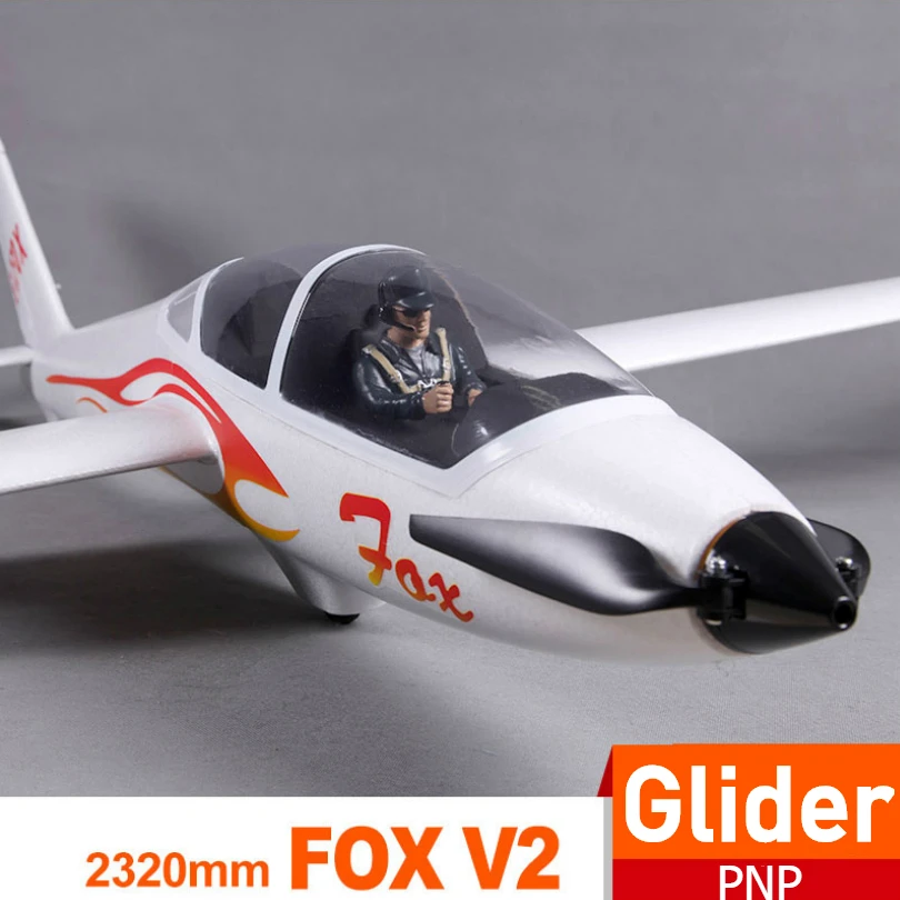 FMS RC Airplane 2300mm FOX V2 Glider PNP With Flaps 5CH 3S Big Size Easy Trainer - £279.71 GBP