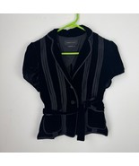 BCBGMaxAzria Velvet Black Coco Cap Sleeve Jacket Size XS Extra Small - $34.79