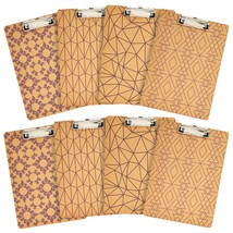 8 Pack Cute Clipboards With Low Profile Clips, Wooden Clip Boards 8.5X11 - £35.16 GBP