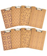 8 Pack Cute Clipboards With Low Profile Clips, Wooden Clip Boards 8.5X11 - £36.08 GBP