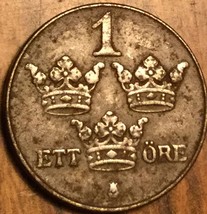 1946 Sweden 1 Ore Coin - £1.25 GBP