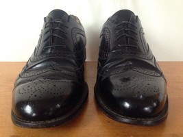 Vintage Towncraft Black Leather Soles Mens Wingtips Dress Oxfords Shoes ... - $49.99