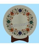 12” Handmade Pietra Dura Marble Wall Plate – Inlay Art with Paua Shell,... - $3,184.40 MXN