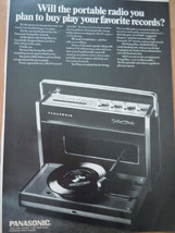 Panasonic Solid State Portable Radio Record Player Print Magazine Advert... - $4.99