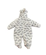 Carter’s Baby Newborn Winter Mittens &amp; Footed Fluffy One Piece Jumpsuit Zip - £5.73 GBP