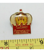 McDonalds Customer Appreciation Crown Hat Logo Pinback Pin Button Vintag... - £17.29 GBP
