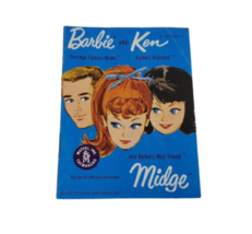 VINTAGE 1962 MATTEL BARBIE KEN MIDGE MINI FASHION BOOKLET BROCHURE BOOK ... - $17.10