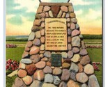 Cairn Monumento Internazionale Pace Giardino North Dakota ND Unp Lino Ca... - £3.17 GBP