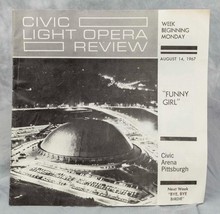 Vintage Civic Light Opera Program Pittsburgh Pennsylvania Funny Girl 196... - $23.75