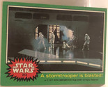 Vintage Star Wars Trading Card Green 1977 #212 A Stormtrooper Is Blasted - $2.97