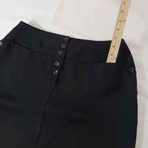 Harve Bernard Women's 1/4 Front Button Back Laces Pull-On Black Skirt Size 14P image 8