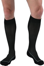 JOBST Sport Knee High 15-20 mmHg Compression Socks, Black/Cool Black, Large - £53.71 GBP