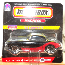 1998 Taco Bell Matchbox Classic Decades &#39;62 CORVETTE Black/Red w/Chrome ... - $8.50