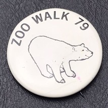 Zoo Walk 79 Polar Bear Vintage Pin Button Pinback 70s 1970s 1979 - $12.95