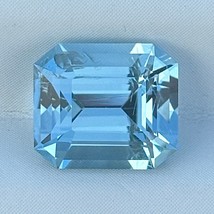 1.95 Cts Natural Blue Aquamarine Emerald Cut Loose Gemstone For Jewellery - £279.12 GBP
