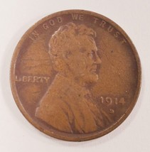 1914-D 1C Lincoln Cent in Fine Condition, Brown Color, Strong Detail for Grade - £237.35 GBP