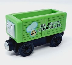 Thomas &amp; Friends Wood CHOCOLATE CAR Mr. Jolly&#39;s Green Train Chef Baker Magnetic - £7.83 GBP