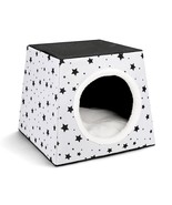 Mondxflaur Black Stars Cat Beds for Indoor Cats Cave Bed 3 in 1 Pet House - £26.43 GBP