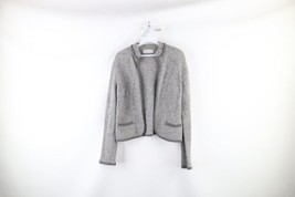 Vintage 50s Streetwear Womens 38 Shetland Wool Knit Open Front Cardigan Sweater - £70.04 GBP