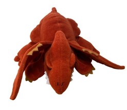 1995 Plush Creations Inc Dinosaur Pterodactyl Plush Hand Puppet Toy Orange 8 in - $10.84