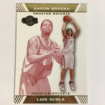 2007-08 Topps Co-Signers Gold Red #99A Luis Scola/Aaron Brooks /109 Rockets Card - £2.78 GBP