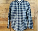 Timberland Long Sleeve Vented Shirt Men&#39;s Size XL Blue Plaid Outdoors TG16 - $10.39