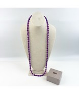 NEW Vtg 1987 Avon Necklace Renaissance Beauty Amethyst Purple Long Swirl... - $11.99