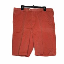 Peter Millar Flat Front Chino Shorts Salmon Size 36 With 10&quot; Inseam Mens - £17.06 GBP